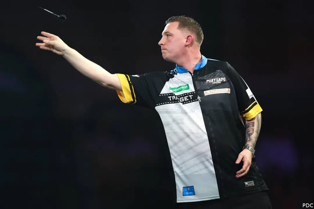 Chris Dobey in actie