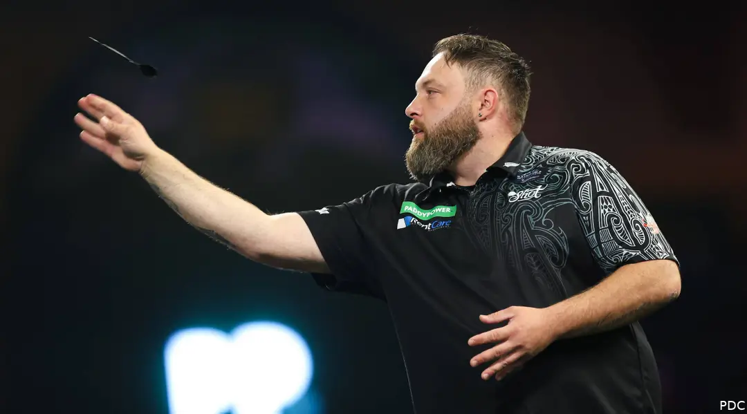 Jonny Tata in actie op het WK Darts 2026