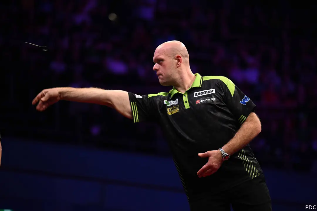 Michael van Gerwen in actie