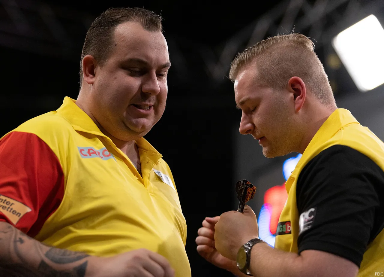 Kim Huybrechts and Dimitri Van den Bergh reached the semifinals at last year's World Cup of Darts&nbsp;