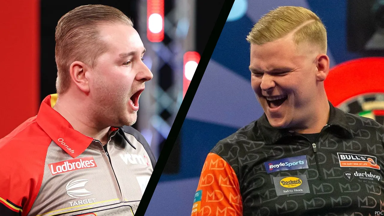 Dimitri Van den Bergh neemt het in de halve finales van de World Grand Prix op tegen Mike De Decker