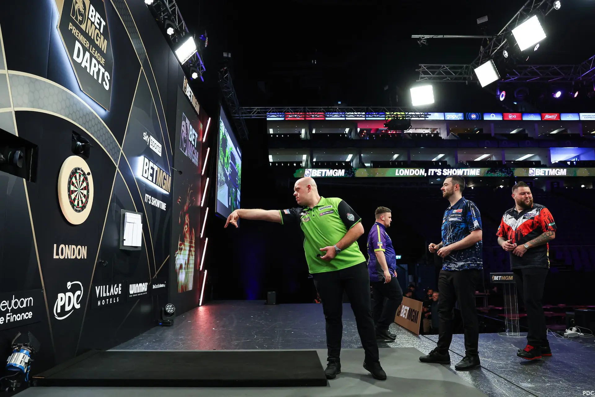 premier league darts stage