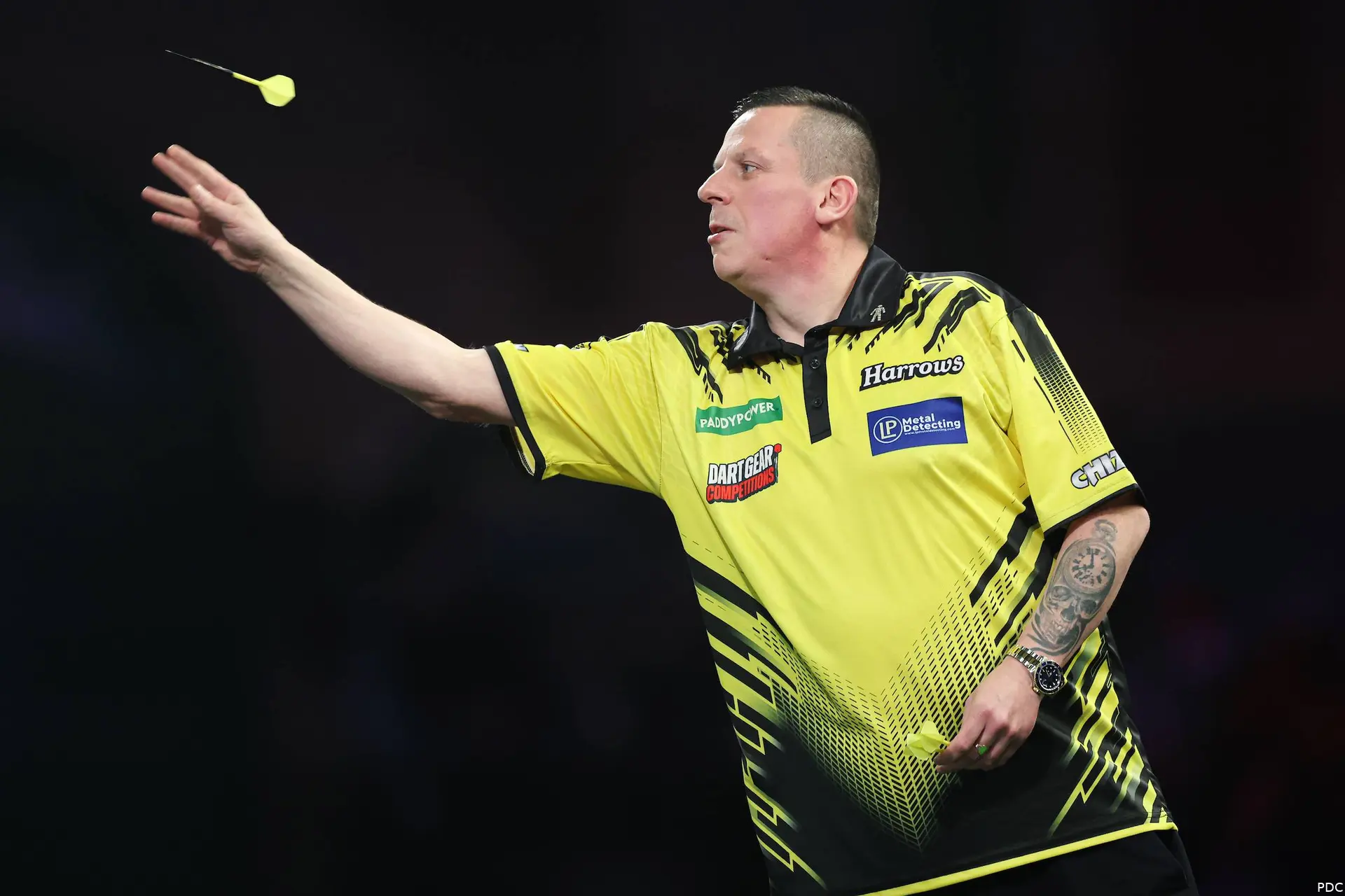 Dave Chisnall in actie