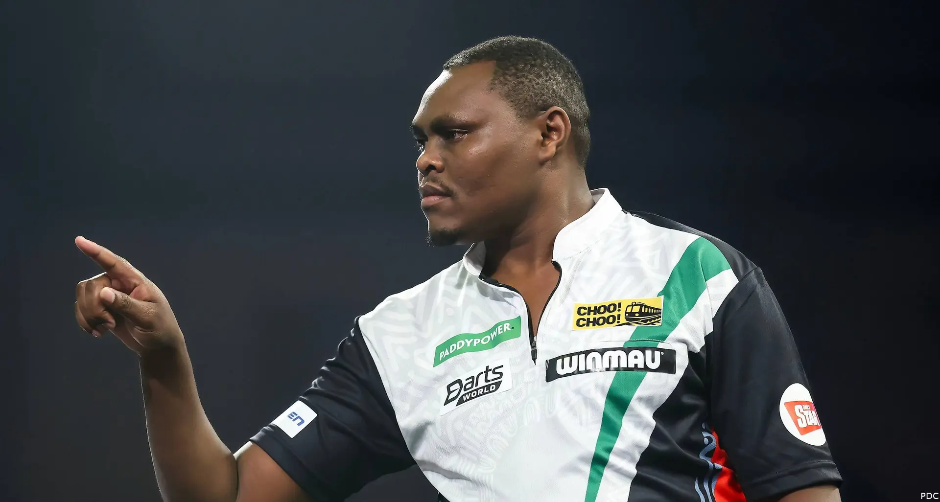 David Munyua in actie op het voorbije WK Darts
