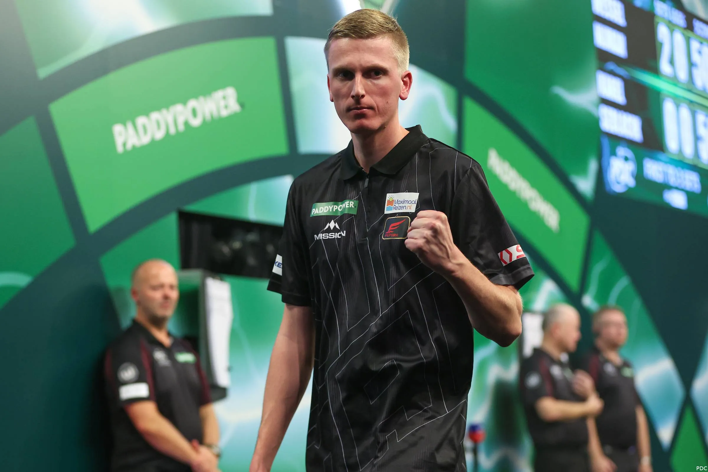 Wessel Nijman celebrates at the 2026 PDC World Darts Championship