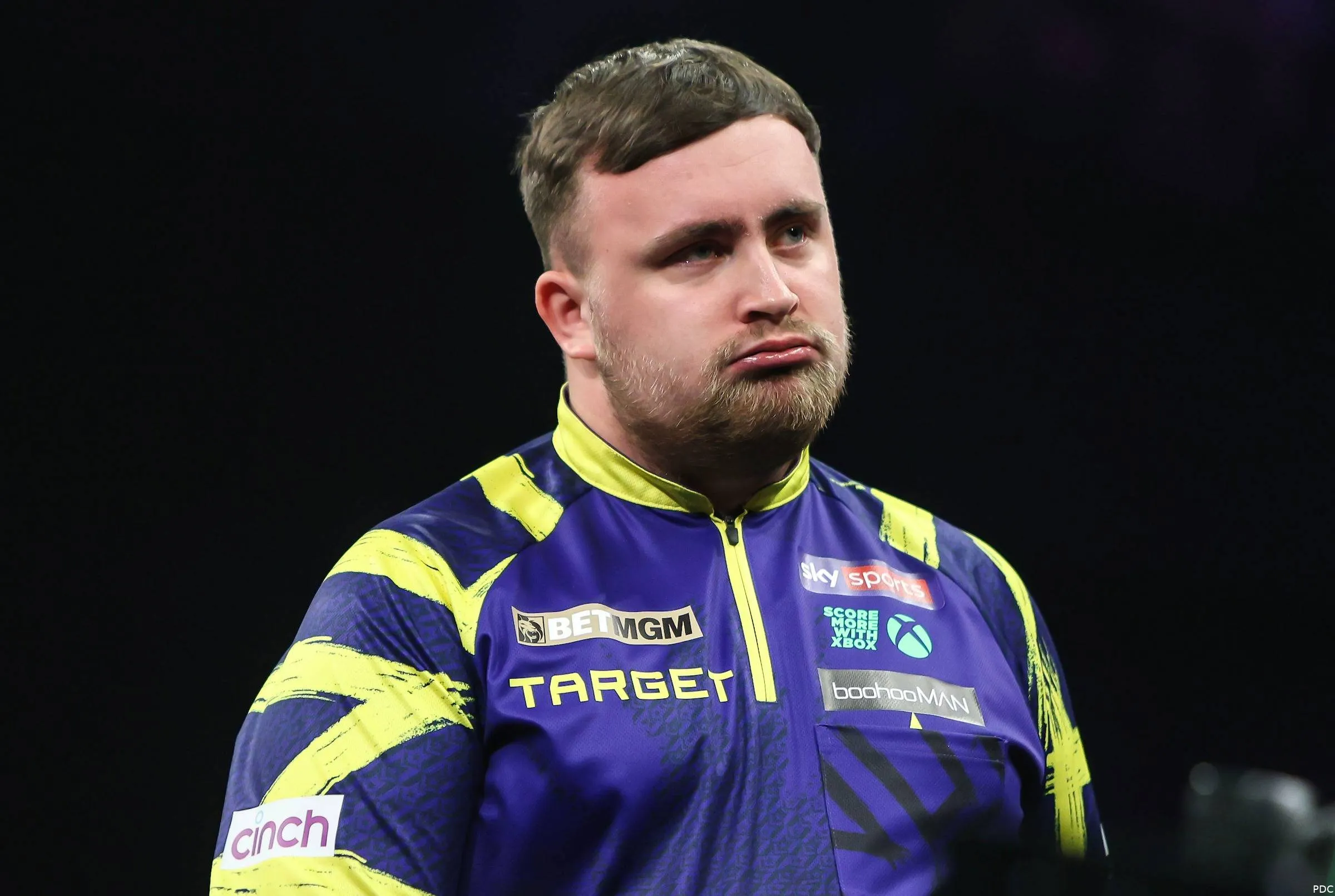 Luke Littler on night 3 of the 2026 Premier League Darts in Glasgow
