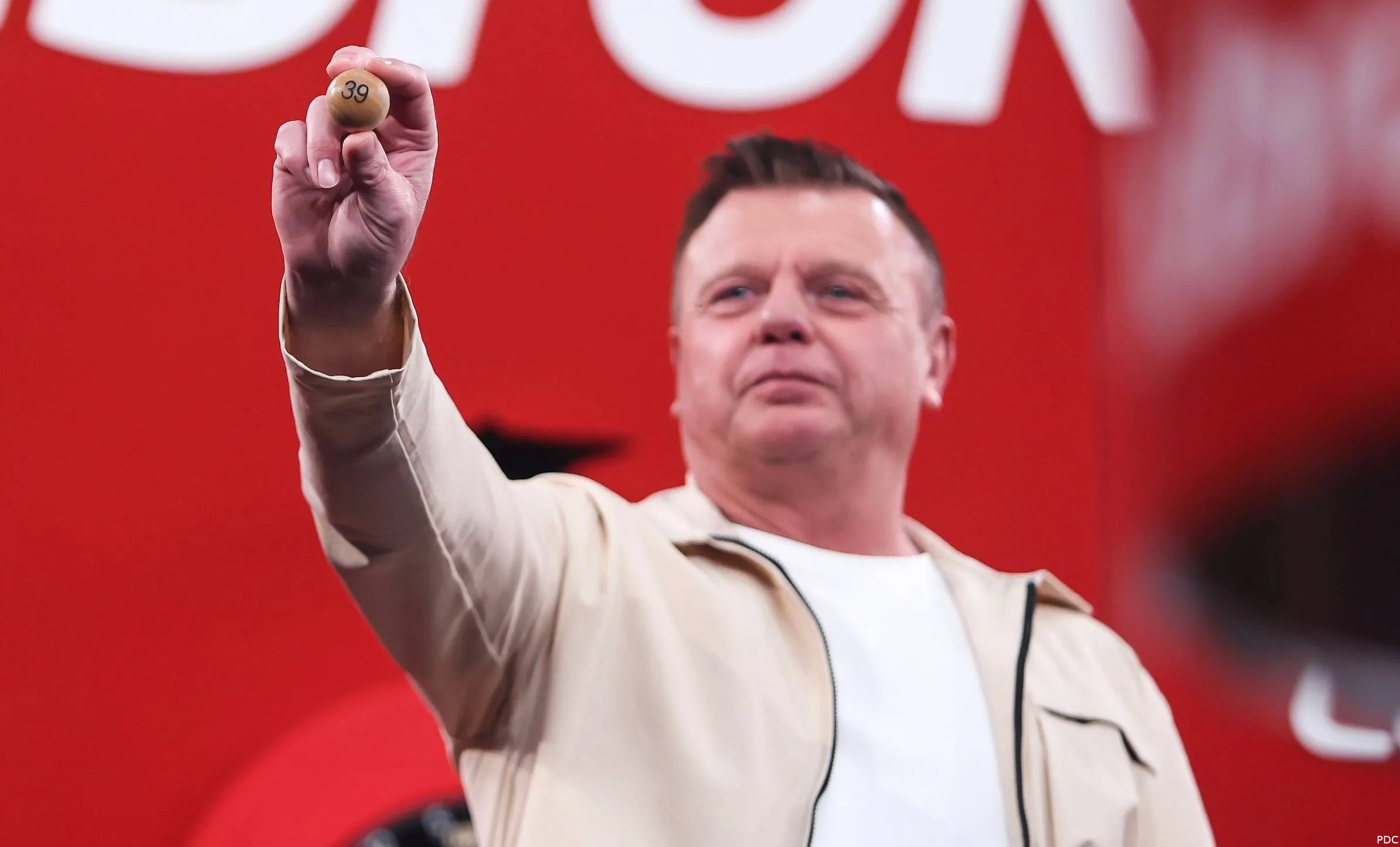 Chris Mason conducts the draw at the 2026 UK Open