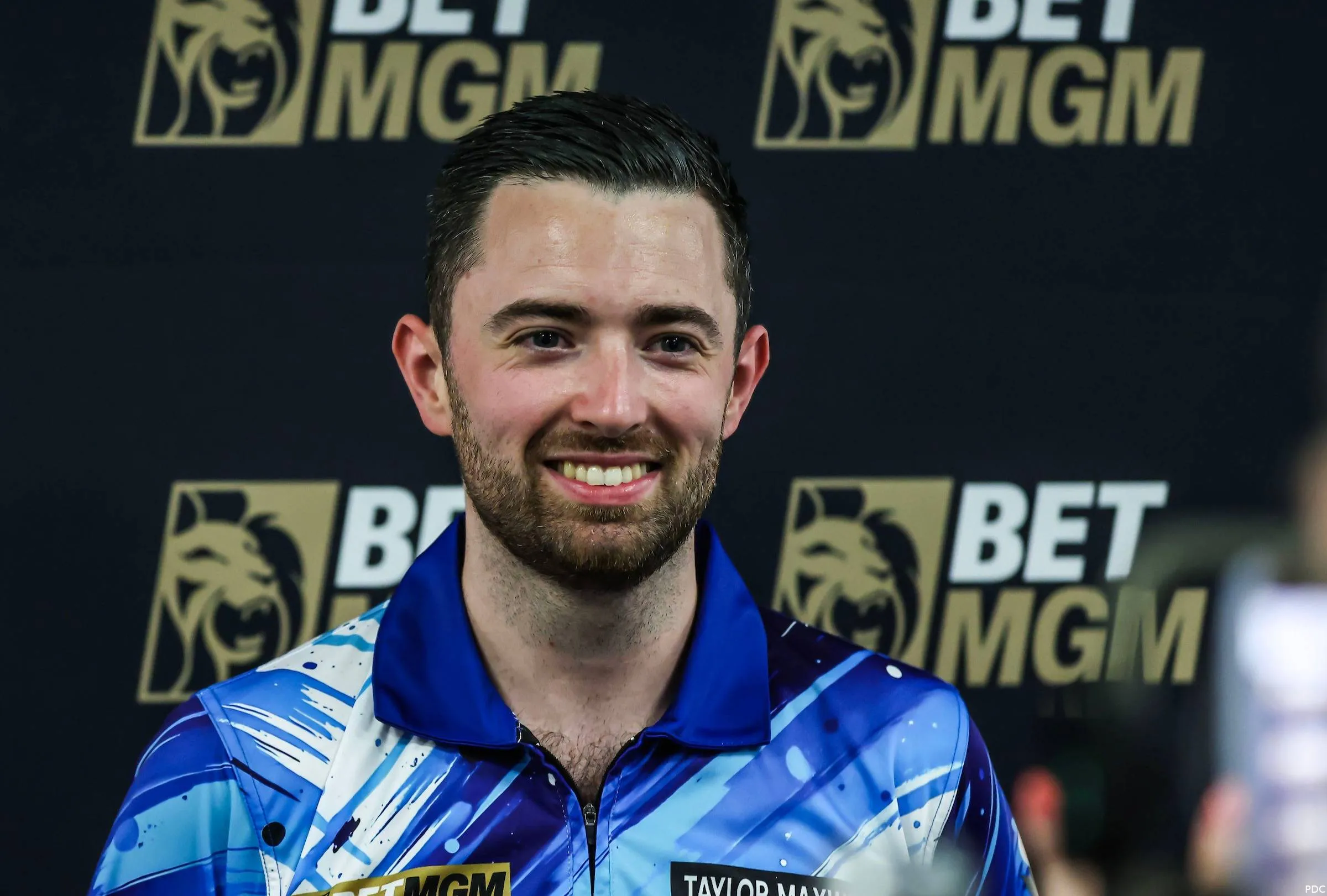 Luke Humphries speaks to the media ahead of the 2026 Premier League Darts Finals Night