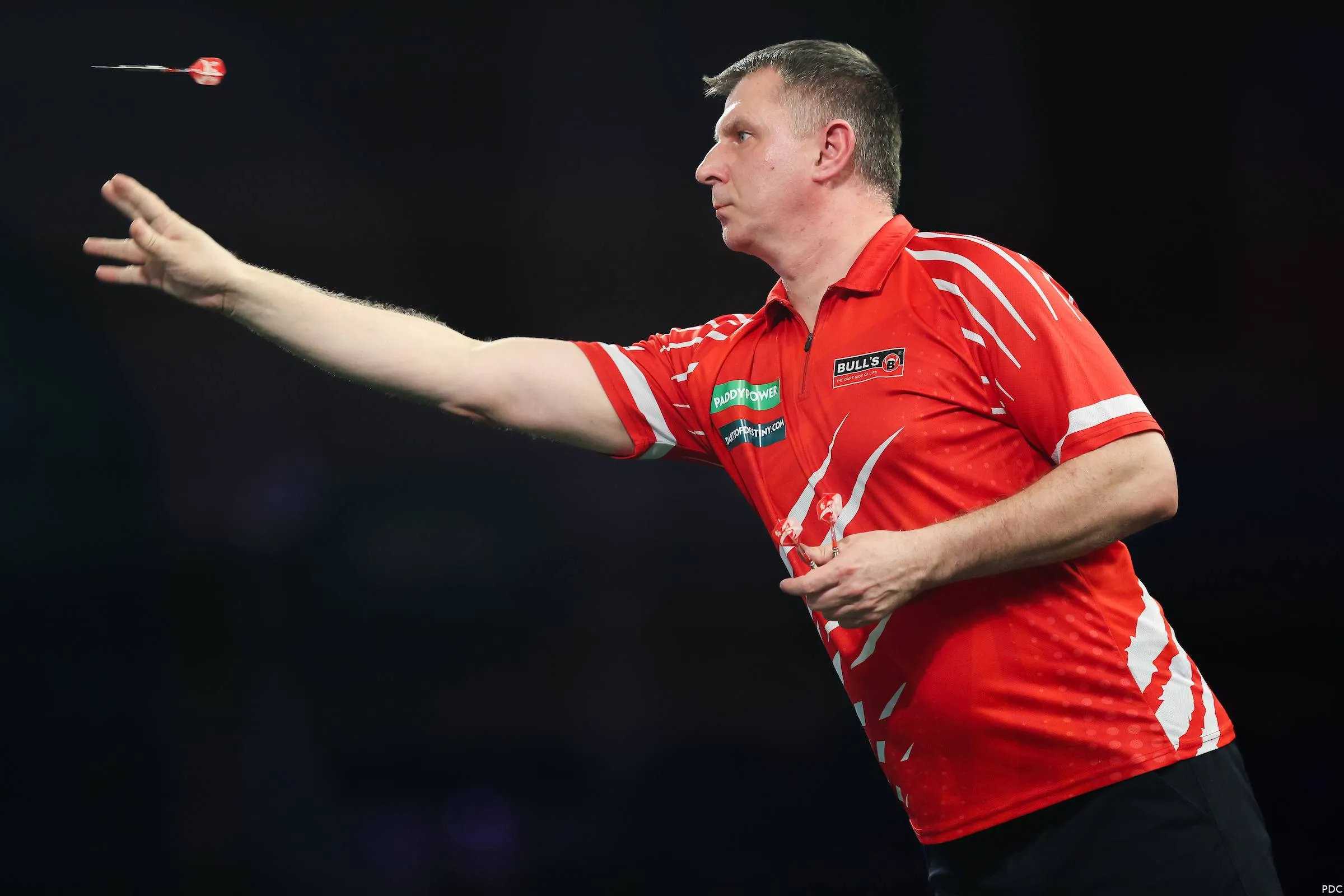 Krzysztof Ratajski in actie op het WK Darts 2026