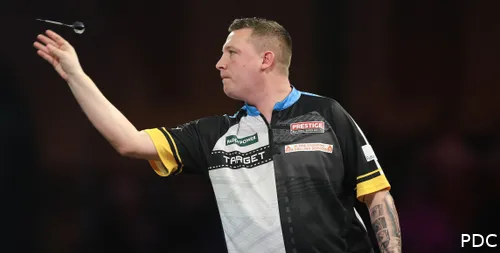 Chris Dobey in action at the World Darts Championship&nbsp;