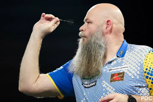 Andreas Harrysson in action at Alexandra Palace