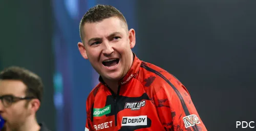 Nathan Aspinall celebrates