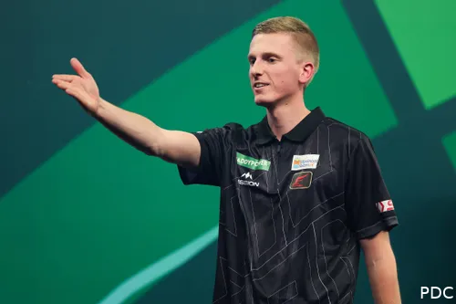 Wessel Nijman celebrates at the 2026 PDC World Darts Championship