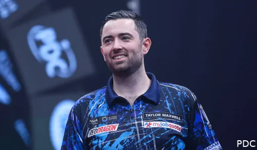 Luke Humphries smiles.