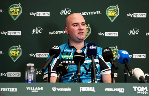 Rob Cross at a press conference during the recent World Darts Championship
