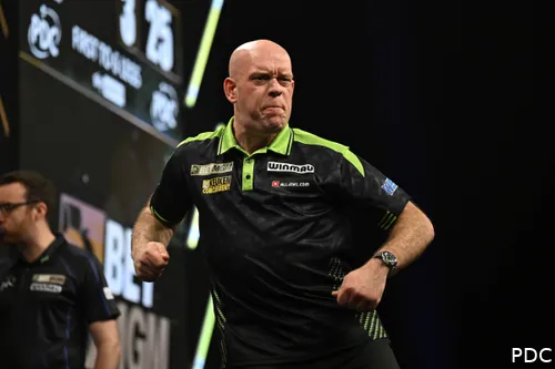 Michael van Gerwen on Night Seven of the 2026 Premier League Darts in Dublin