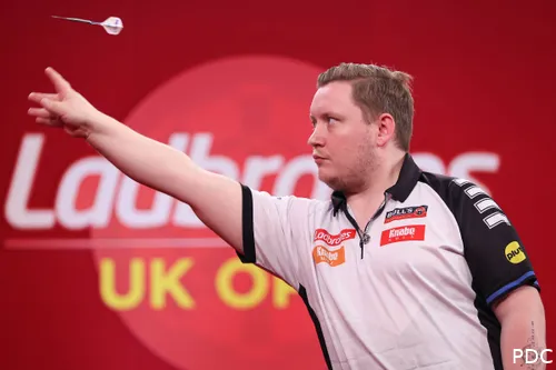 Martin Schindler in action at the recent UK Open