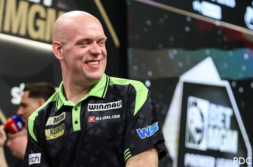 Michael van Gerwen on night 10 of the 2026 Premier League Darts