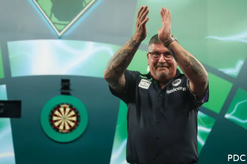 Gary Anderson trifft im Viertelfinale der Darts WM 2026 auf Justin Hood
