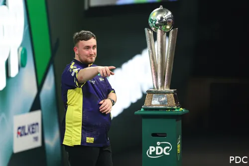 Luke Littler gewann den Titel bei der PDC World Darts Championship 2025 im Januar