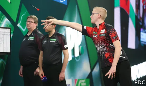 Jurjen van der Velde in Aktion bei der vergangenen Darts-WM