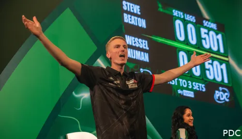 Wessel Nijman op het afgelopen WK Darts