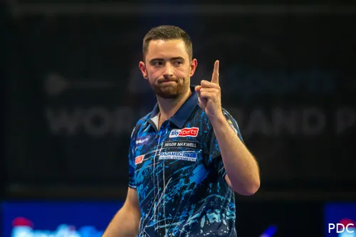 Luke Humphries was dit jaar titelverdediger op de World Grand Prix