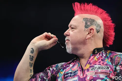 Peter Wright in actie