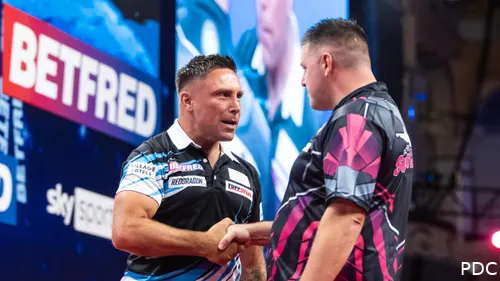 Gerwyn Price en Daryl Gurney raakte betrokken in een akkefietje