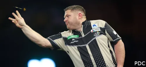 James Hurrell in actie op het WK Darts 2026