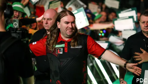 Ryan Searle tijdens zijn walk-on