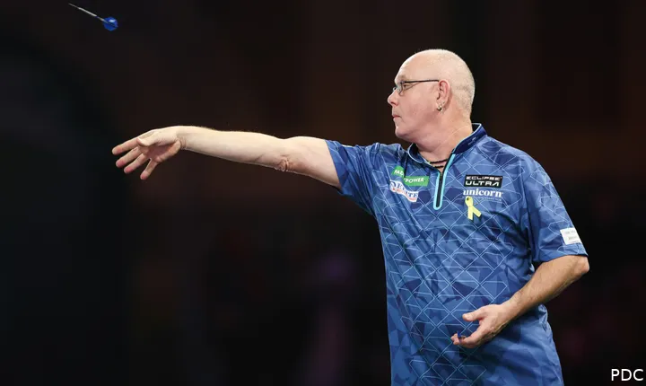 White in action at the Ally Pally