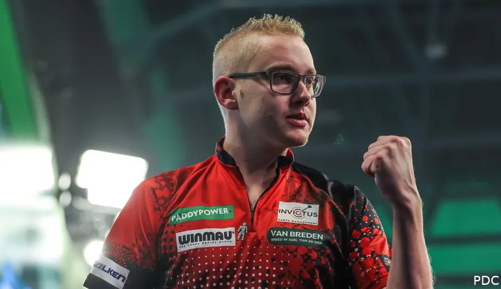 Jurjen van der Velde with a clenched fist.