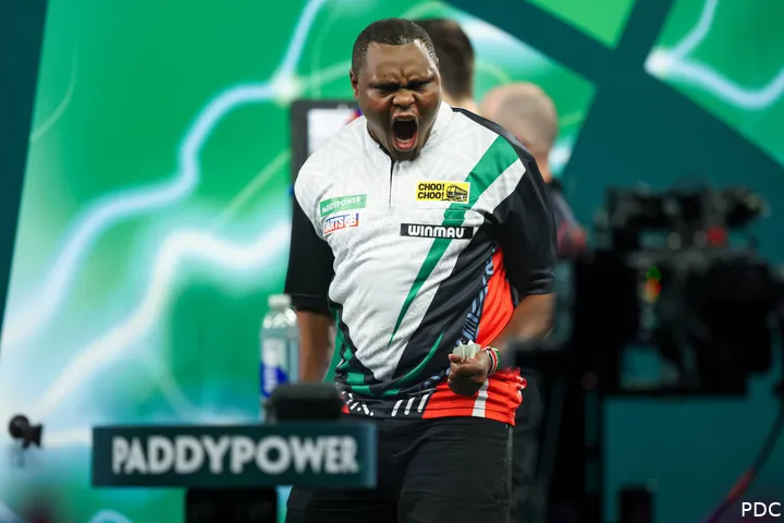 David Munyua celebrates.