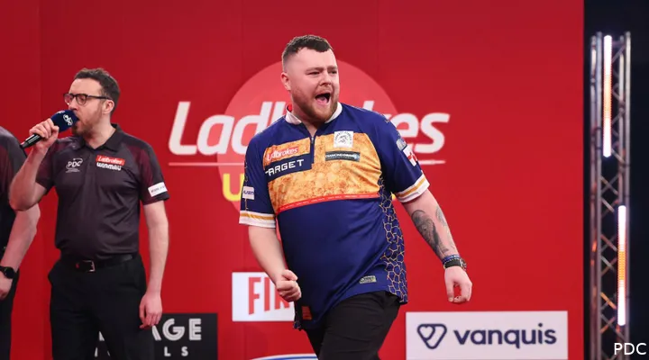 Josh Rock roars in celebration