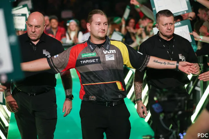 Dimitri Van den Bergh during a walk-on