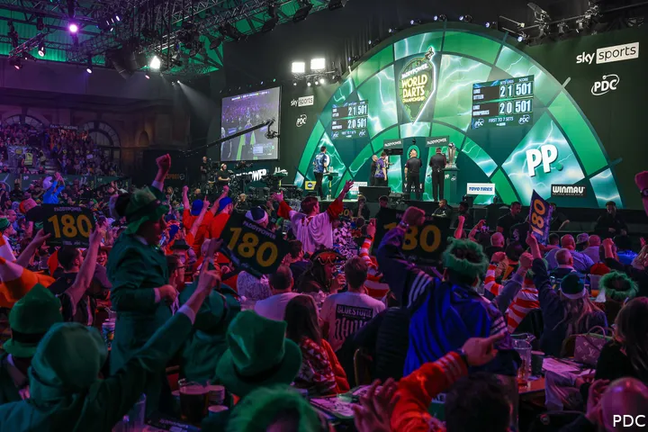 Die Darts WM wird derzeit noch im Alexandra Palace in London ausgetragen<br>