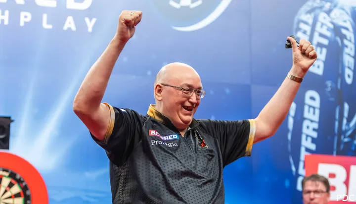 Andrew Gilding sorgte in Blackpool mit seinem zweiten World Matchplay-Viertelfinaleinzug in Folge für Furore