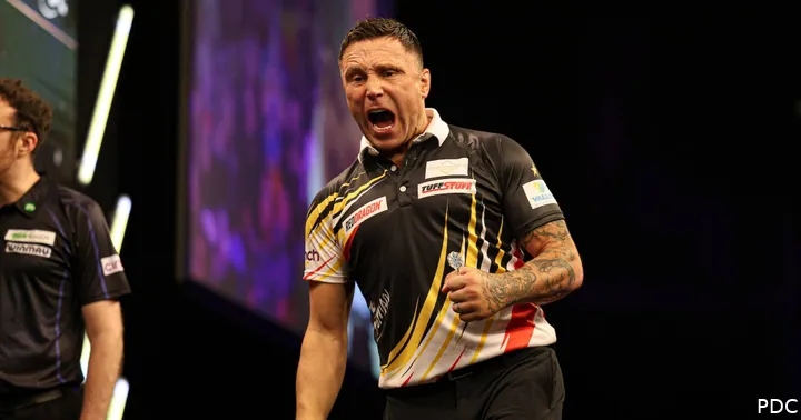 Gerwyn Price ballt die Faust und jubelt