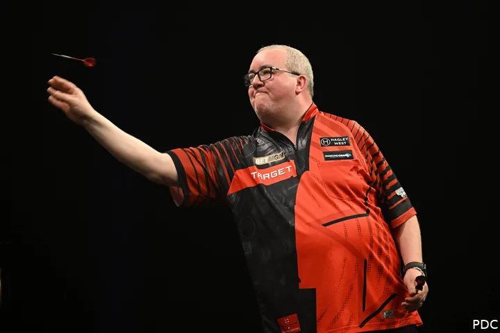 Stephen Bunting erspielte sich gegen Luke Littler gleich 23 Chancen auf die Doppel – so viele wie kein anderer Spieler in dieser Premier-League-Saison in einer Partie