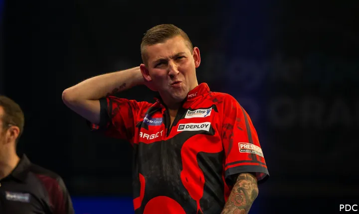 Nathan Aspinall stond in 2022 nog in de finale van de Grand Slam of Darts