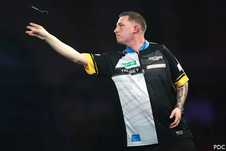 Chris Dobey in actie