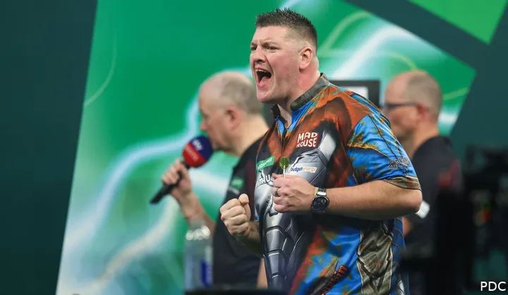 Daryl Gurney op het WK-podium