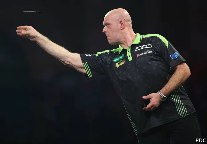 Michael van Gerwen in actie