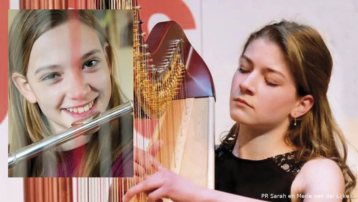 Zusjes Sarah en Merle van der Lijke geven zondagmiddagconcert