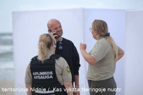 Patikrinimas festivalio „Ant bangos“  teritorijoje Nidoje /  Kas vyksta Neringoje nuotr.