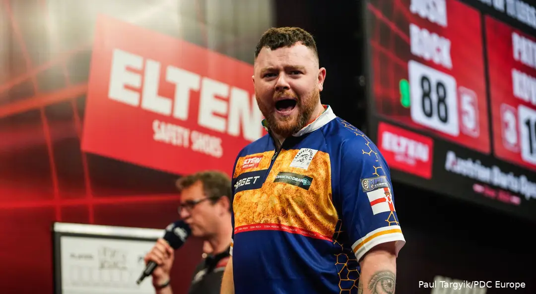 Josh Rock schreit seinen Jubel heraus