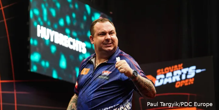 Kim Huybrechts pumps his fist