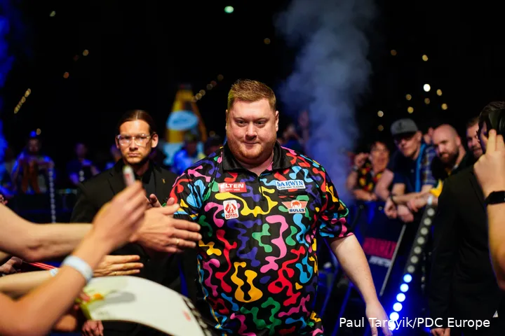 Ricky Evans tijdens zijn walk-on