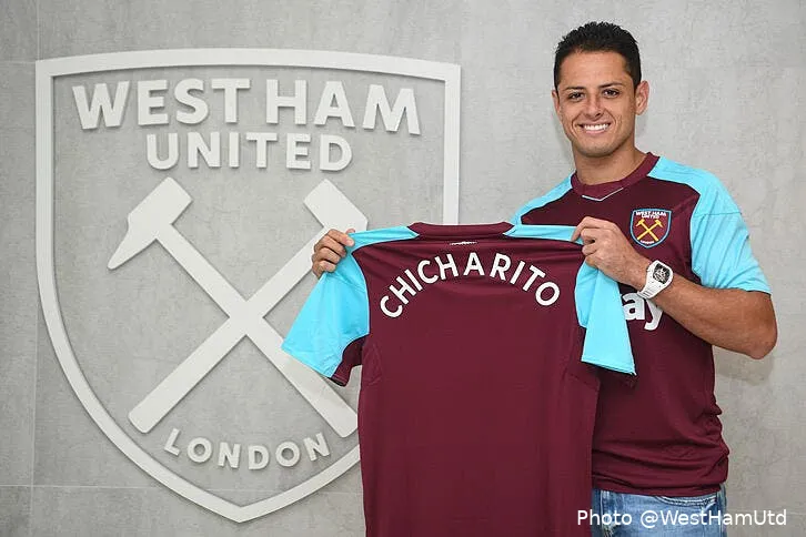 officiel piste par l om et l ol chicharito signe a west ham chicharitoshirt726187449